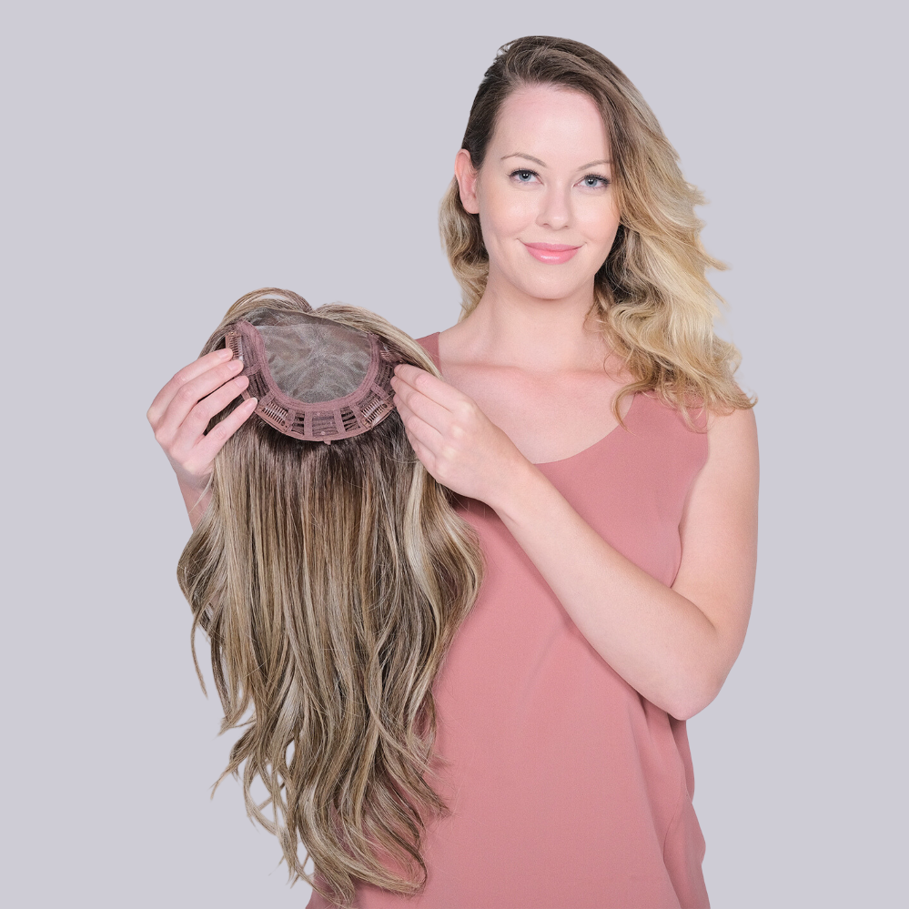 Lace Front Mono Topper Peerless 19" - Café Collection by BelleTress