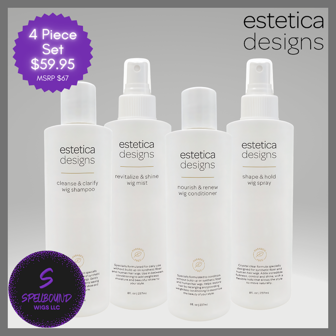 4 Piece Care Kit for Synthetic Fiber and Human Hair - by Estetica Designs