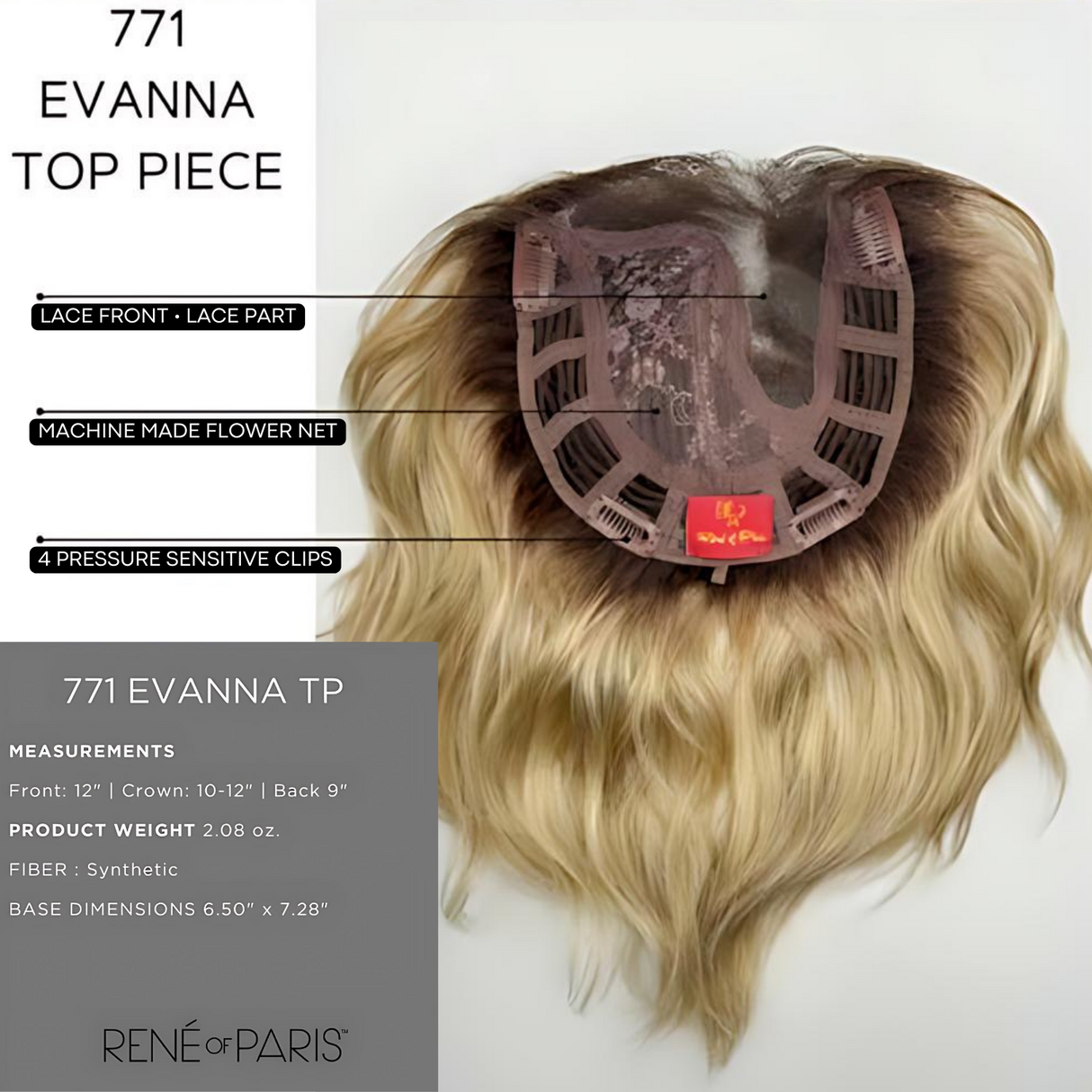 Evanna Top Piece - Hair Enhancement Collection by Rene of Paris