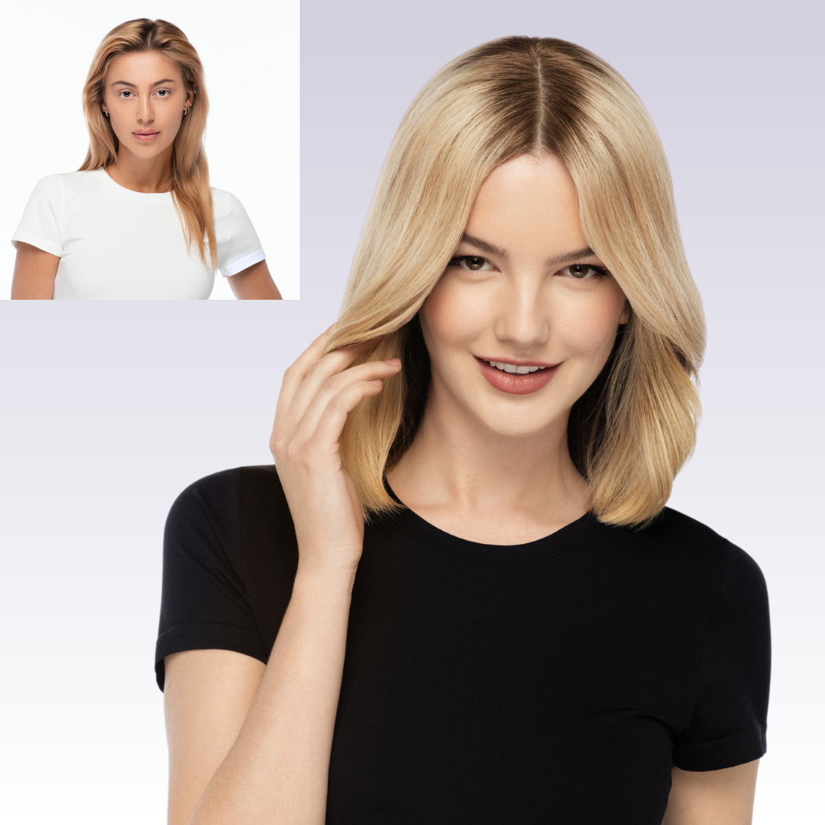 Easy Top Hair Topper (10" & 14") - Look Fabulous Natural Human Hair Collection by TressAllure