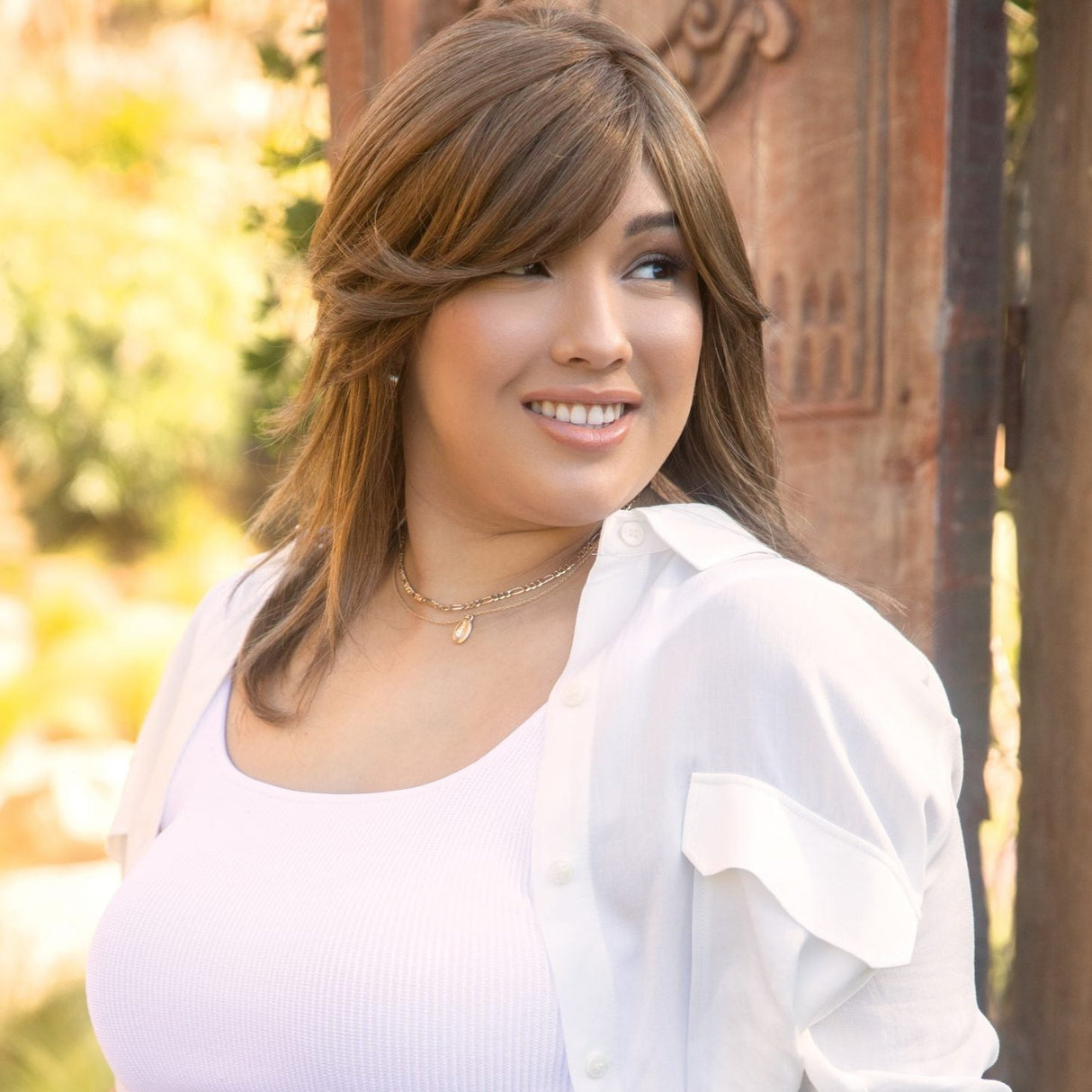 Hayden in Honey Brown-R - Monofilament Collection by Amore ***CLEARANCE***