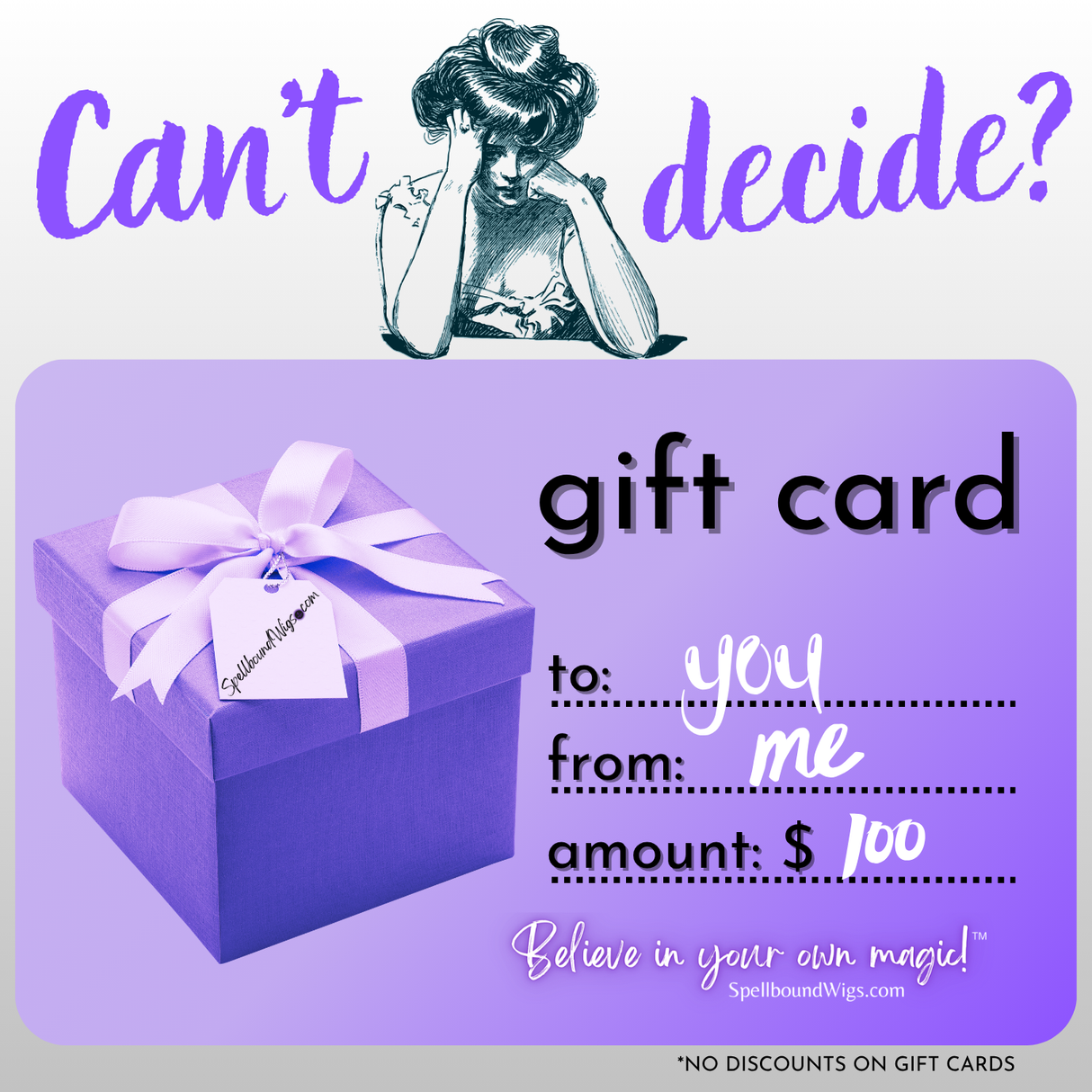 SpellboundWigs.com Gift Card • A Gift of Beauty & Confidence