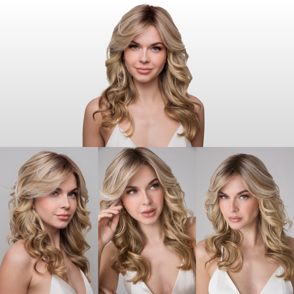 Medium Wavy Top Piece Mono - Accessory Hairpiece Collection by Amore
