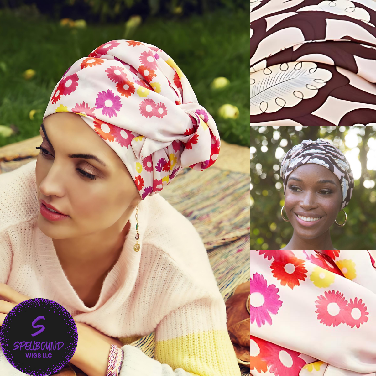 Sapphire Boho Turban Set - Christine Headwear Collection