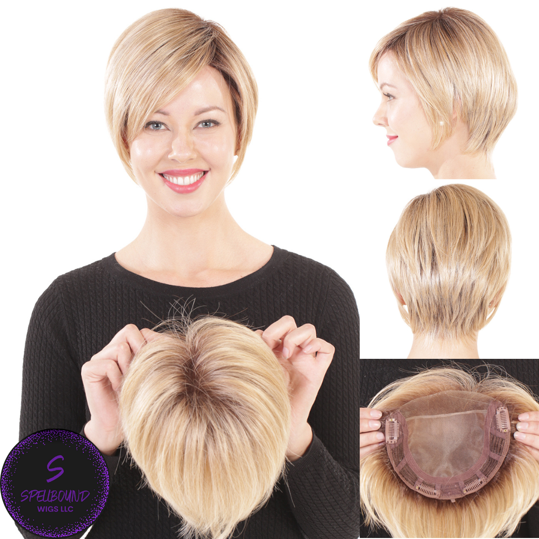 Lace Front Mono Topper 6" - Café Collection by BelleTress