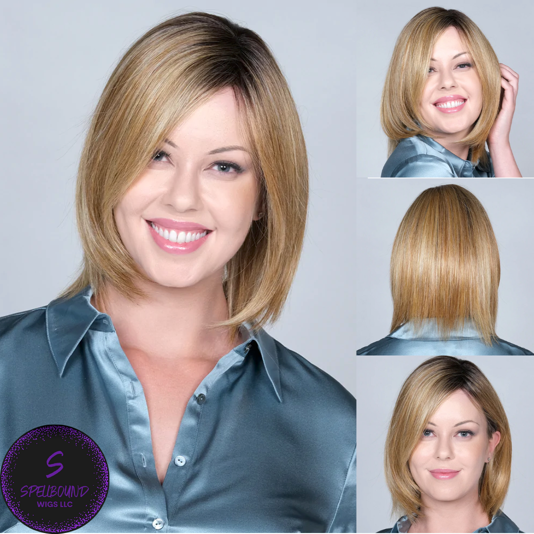 Double Shot Bob 100% Hand Tied in Rootbeer Float Blonde - Café Collection by BelleTress ***CLEARANCE***