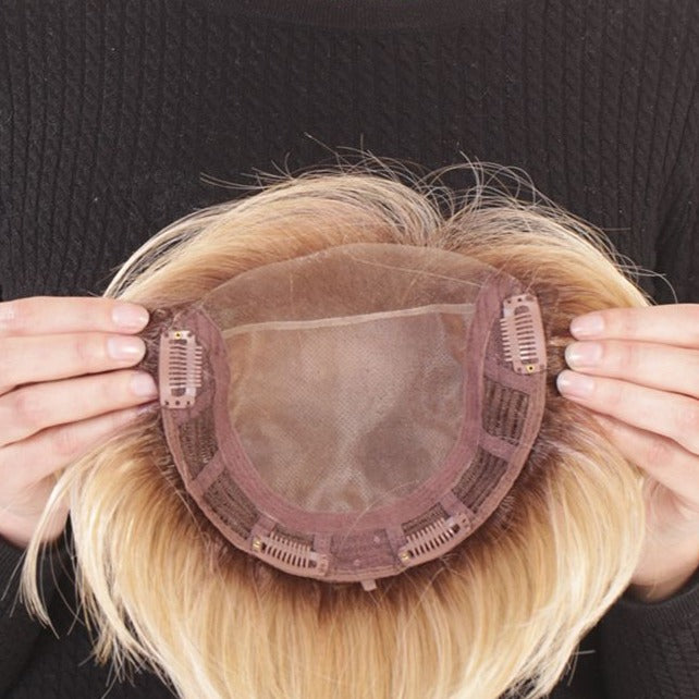 Lace Front Mono Topper 6" - Café Collection by BelleTress