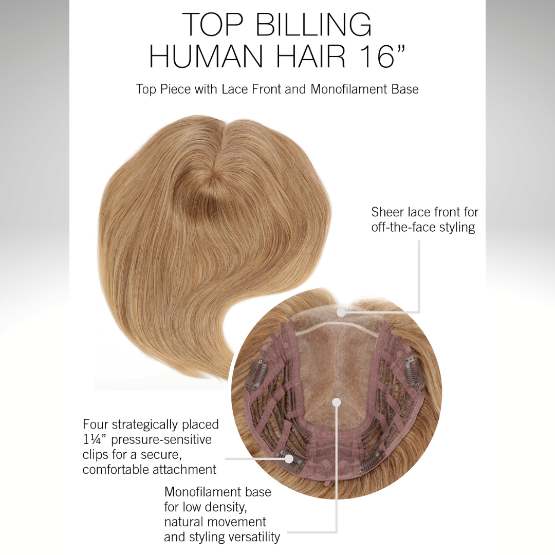 Top Billing 16" Human Hair - Transformations Top Pieces Collection by Raquel Welch