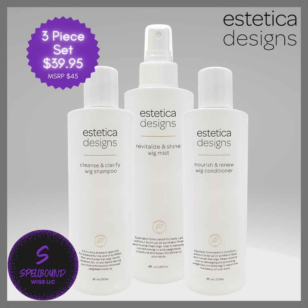 3 Piece Care Kit for Synthetic Fiber and Human Hair - by Estetica Designs