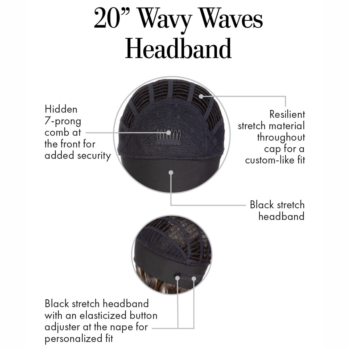 Wavy Waves 20" Headband - Kim Kimble Hair Collection