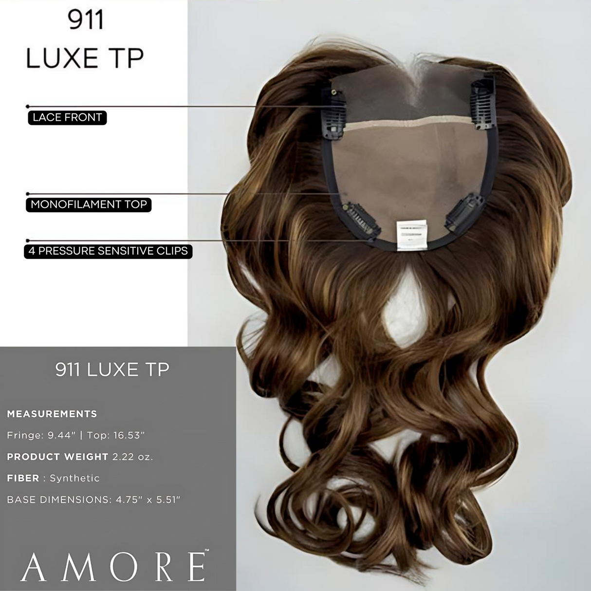 Luxe Top Piece - Accessory Hairpiece Collection by Amore