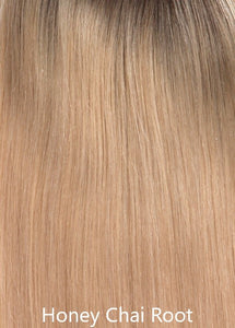 Human Hair Lace Front Mono Topper 14 Inch Honey Chai Root by Belle Tress ***CLEARANCE***
