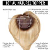Au Naturel HD 10" Topper - Extensions and Hairpieces by Hairdo