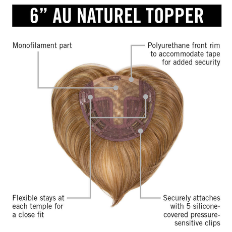Au Naturel HD 6" Topper - Extensions and Hairpieces by Hairdo