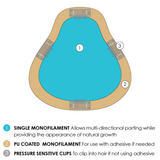 easiPart XL 8" Human Hair Topper - Human Hair Topper Collection by Jon Renau