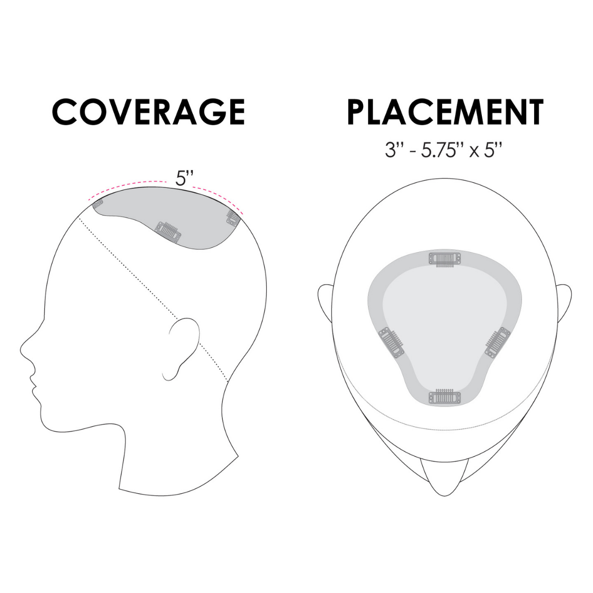 easiPart XL French 8" Human Hair Topper - Human Hair Topper Collection by Jon Renau